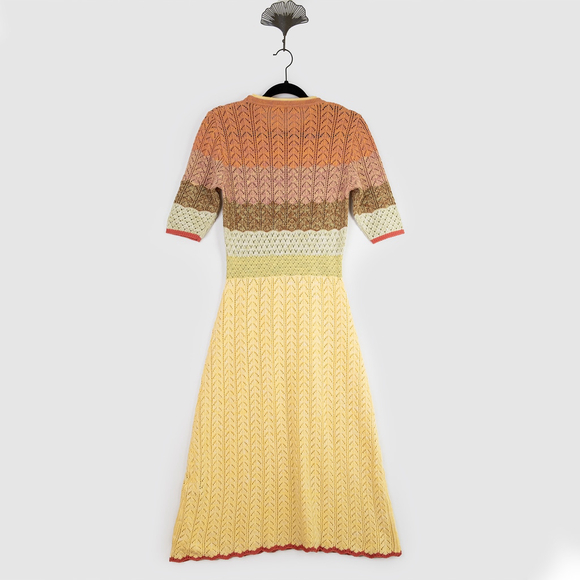 NWT Vanessa Bruno Coronille Knit Midi Sweater Cotton Blend Dress $460 - Size M - Picture 7 of 13